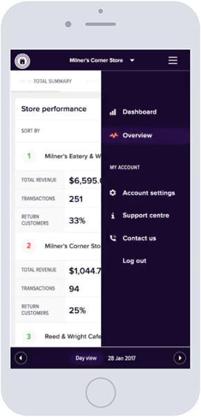 Paymark Insights on an iPhone