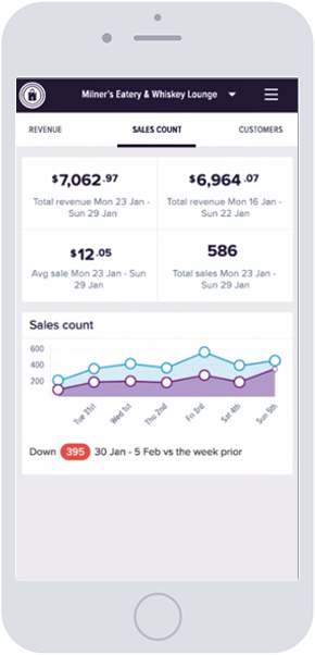 Paymark Insights on an iPhone