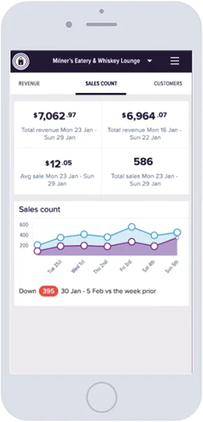 Paymark Insights on an iPhone